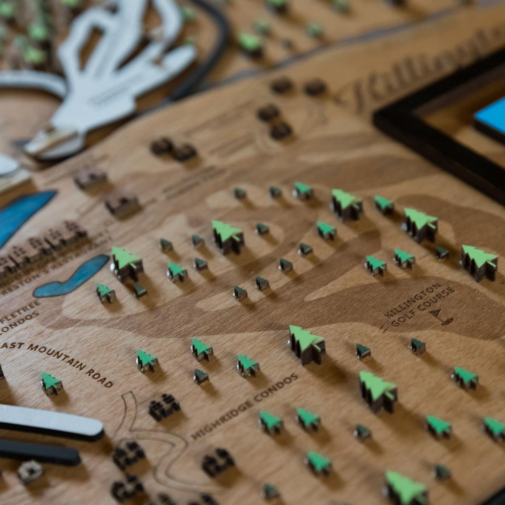 
                  
                    Killington Wooden Ski Map | Gift for Skiers | Gift for Snowboarders | Mountain Design
                  
                