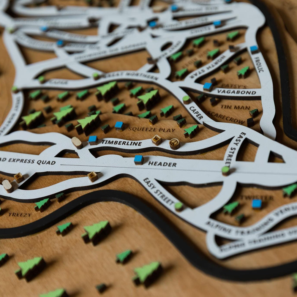 
                  
                    Killington Wooden Ski Map | Gift for Skiers | Gift for Snowboarders | Mountain Design
                  
                