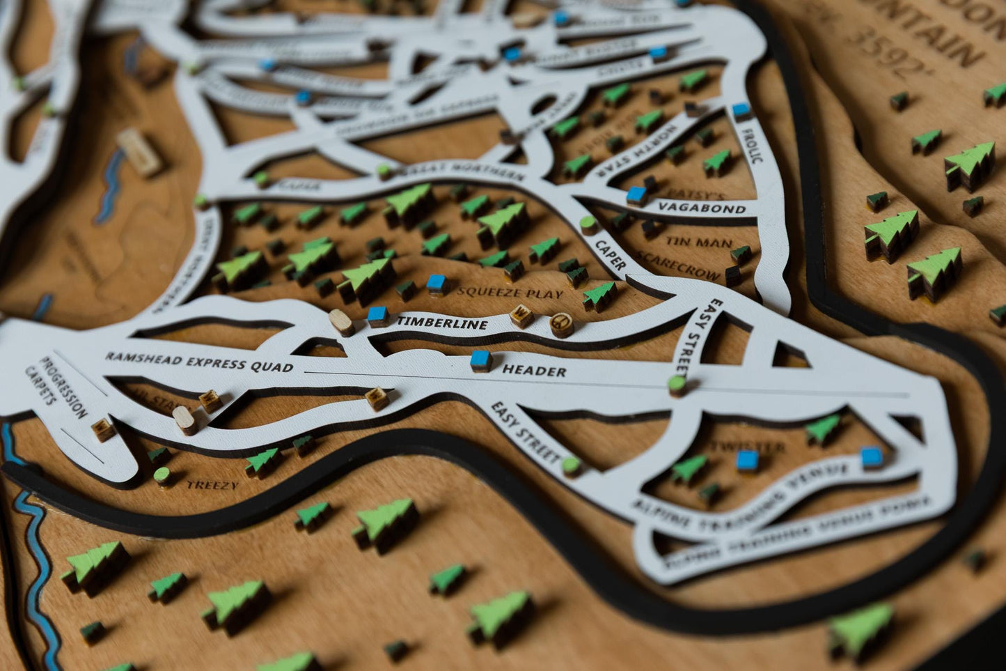 
                  
                    Killington Wooden Ski Map | Gift for Skiers | Gift for Snowboarders | Mountain Design
                  
                