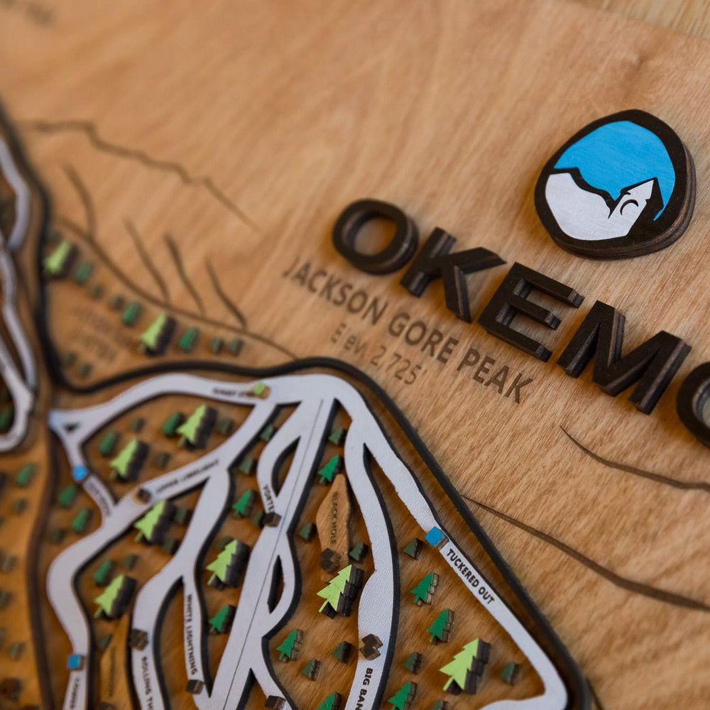
                  
                    Original Okemo Wooden Ski Map | Mountain Art | Okemo Vermont | Skier Snowboarder Gift | Vermont Home Decor | Ski House
                  
                