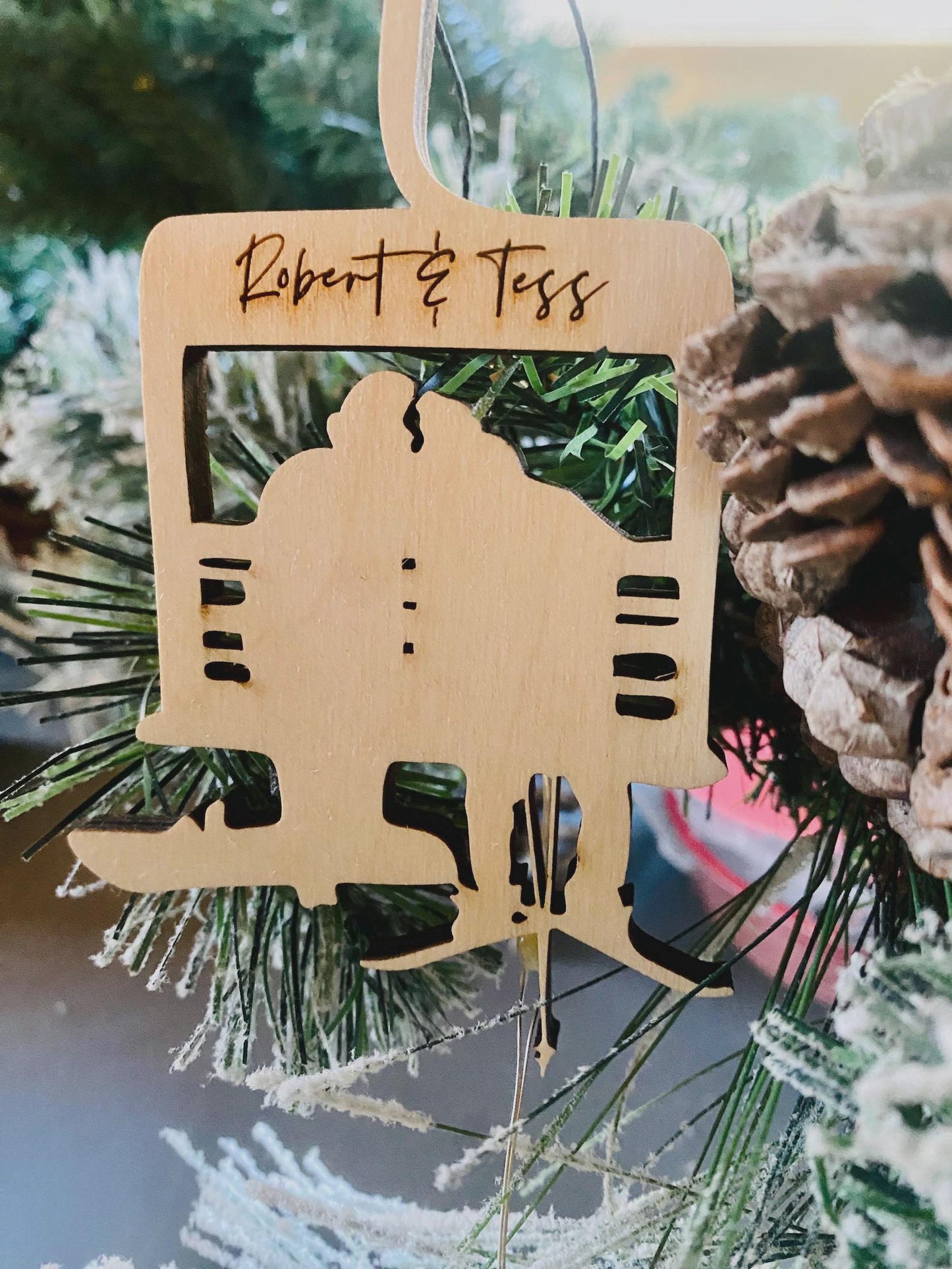 
                  
                    Skier Ornament | Mountain Decor | Ski Decor | Rustic Christmas
                  
                