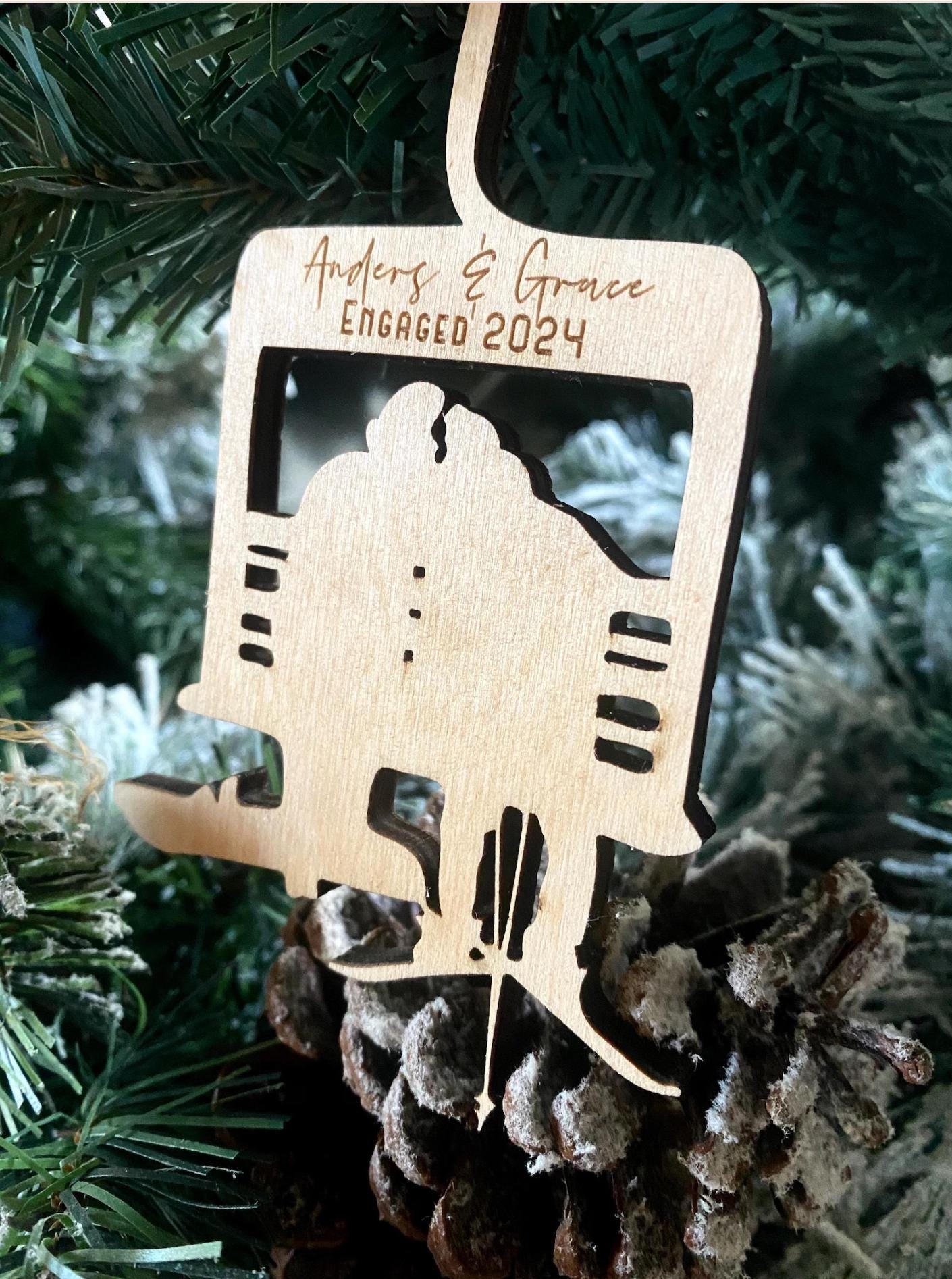 Skier Ornament | Mountain Decor | Ski Decor | Rustic Christmas
