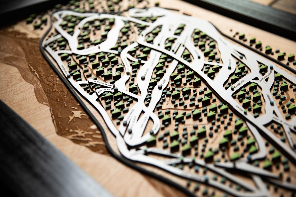 
                  
                    Magic Mountain Ski Map | Layered Wooden Ski Trail Map | Vermont Mountain Art | Magic Resort Decor | Ski House Wall Art
                  
                