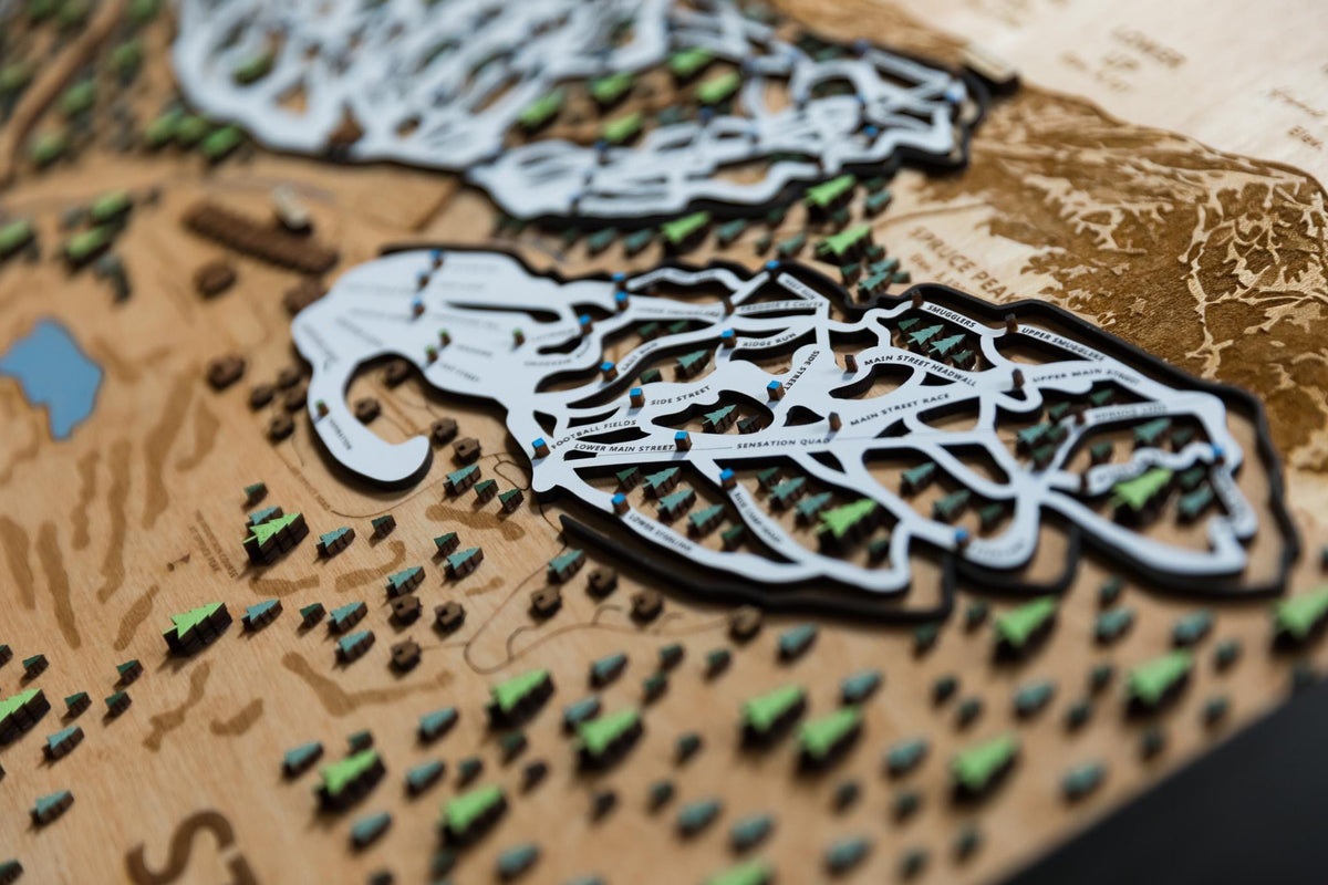 
                  
                    Stowe Ski Map | Layered Wooden Ski Trail Map | Vermont Mountain Art | Stowe Resort Decor | Ski House Wall Art
                  
                