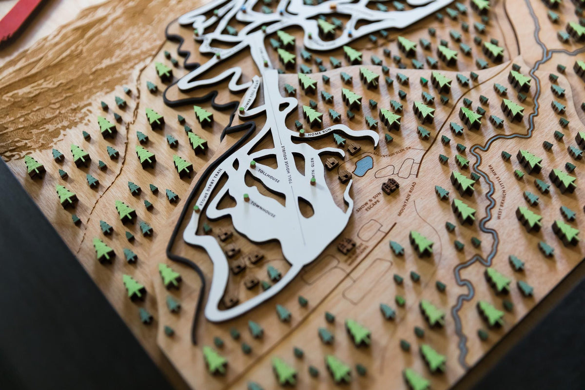 
                  
                    Stowe Ski Map | Layered Wooden Ski Trail Map | Vermont Mountain Art | Stowe Resort Decor | Ski House Wall Art
                  
                