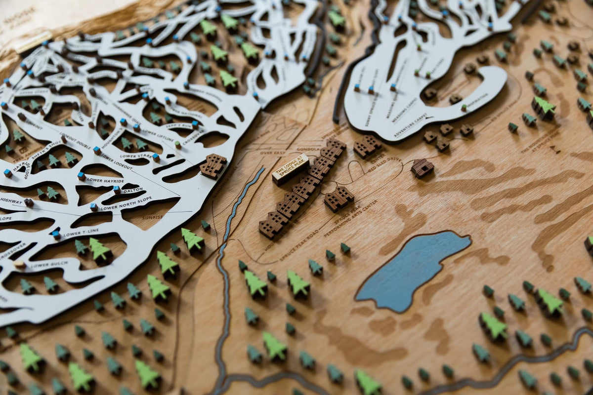 
                  
                    Stowe Ski Map | Layered Wooden Ski Trail Map | Vermont Mountain Art | Stowe Resort Decor | Ski House Wall Art
                  
                