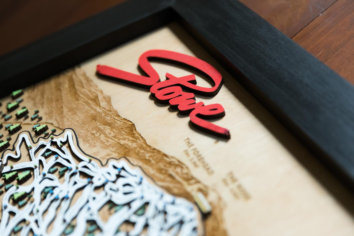 
                  
                    Stowe Ski Map | Layered Wooden Ski Trail Map | Vermont Mountain Art | Stowe Resort Decor | Ski House Wall Art
                  
                