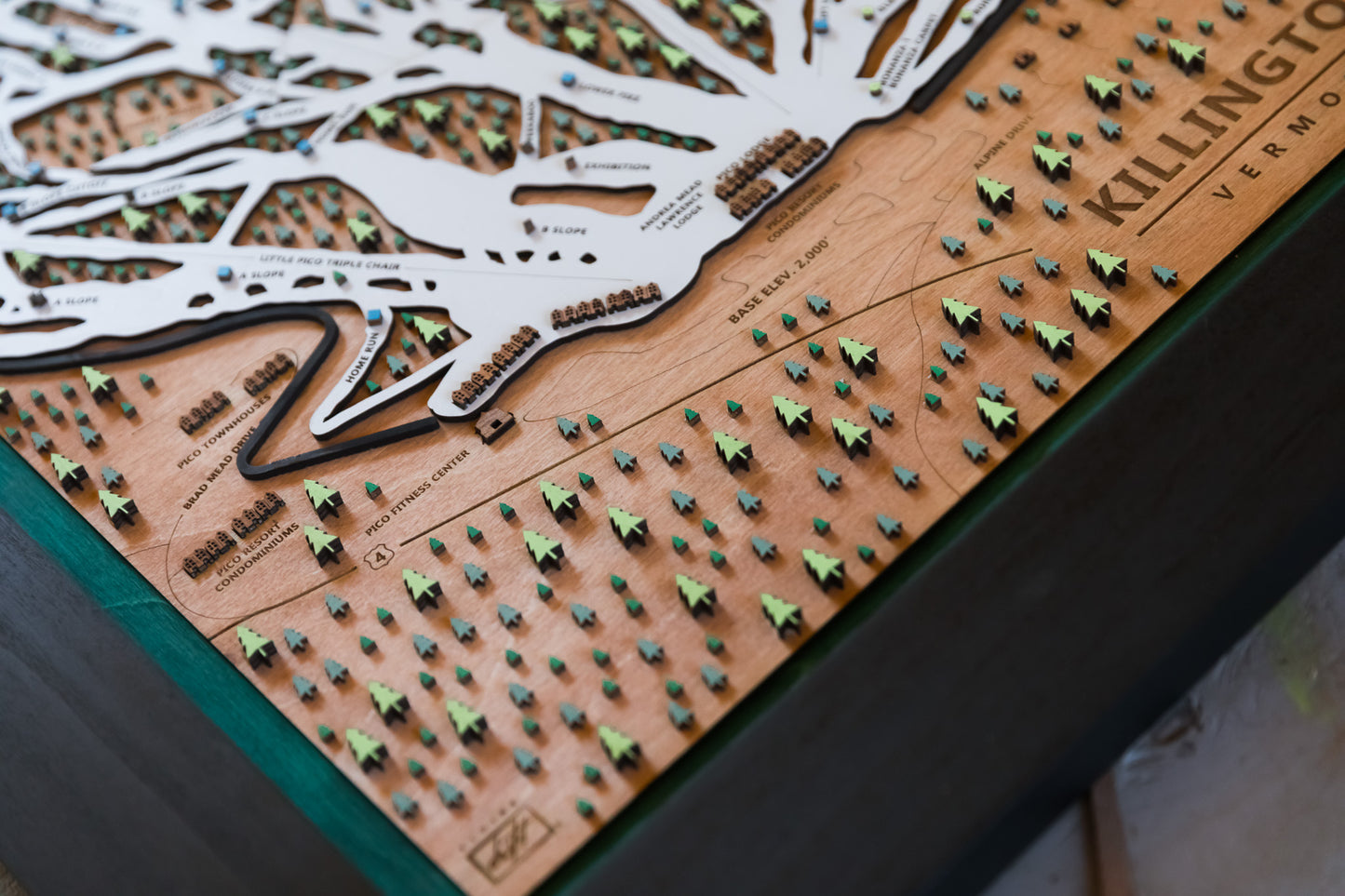 
                  
                    Pico Ski Map | Layered Wooden Ski Trail Map | Vermont Mountain Art | Pico Resort Decor | Ski House Wall Art
                  
                