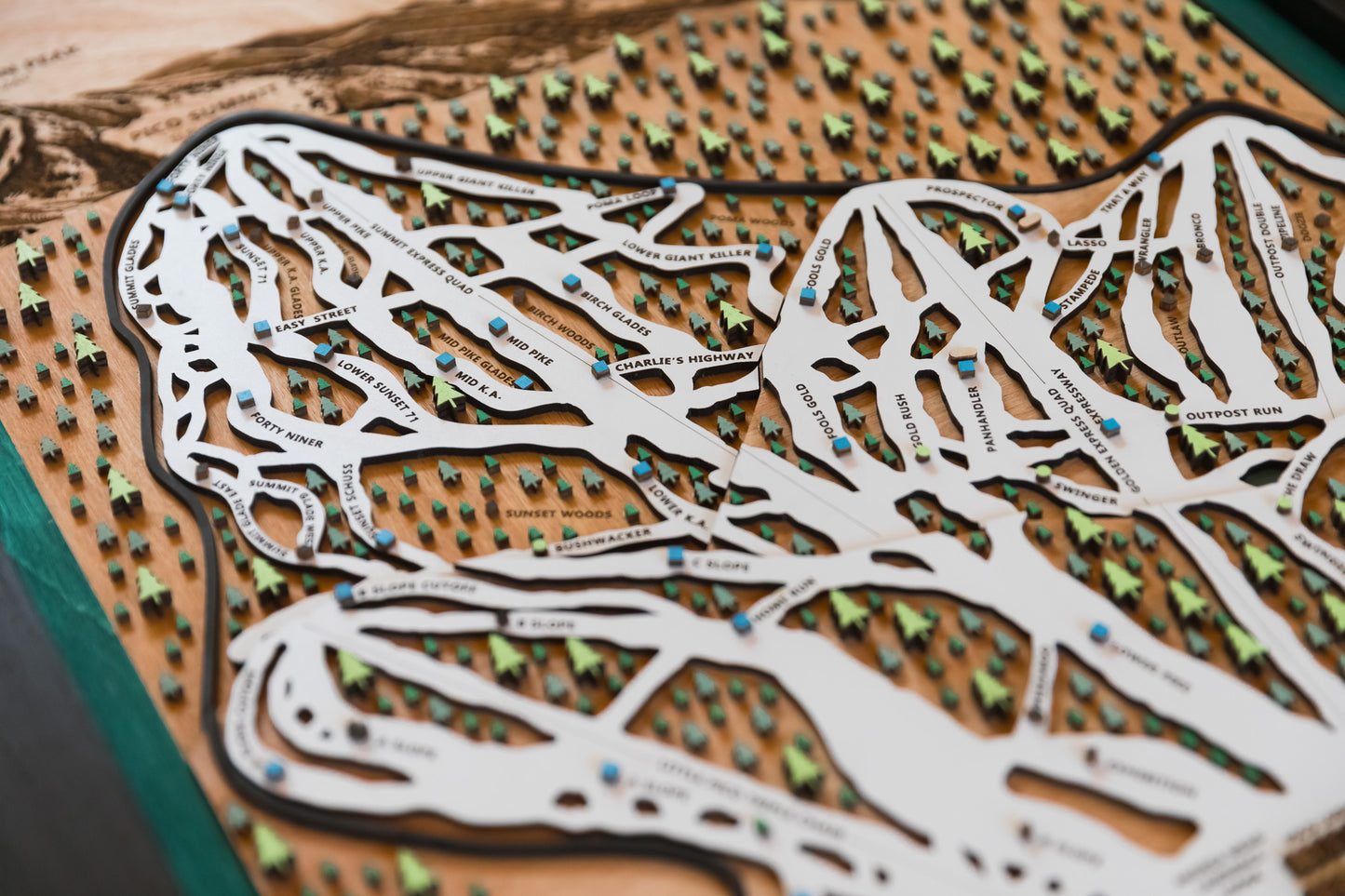 
                  
                    Pico Ski Map | Layered Wooden Ski Trail Map | Vermont Mountain Art | Pico Resort Decor | Ski House Wall Art
                  
                