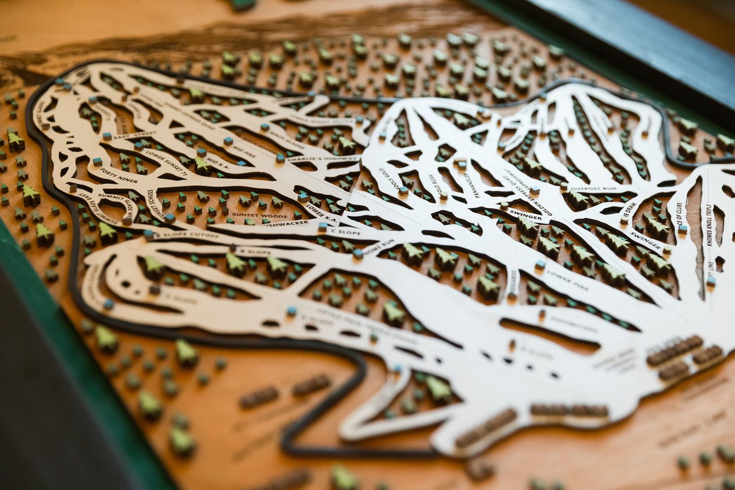
                  
                    Pico Ski Map | Layered Wooden Ski Trail Map | Vermont Mountain Art | Pico Resort Decor | Ski House Wall Art
                  
                
