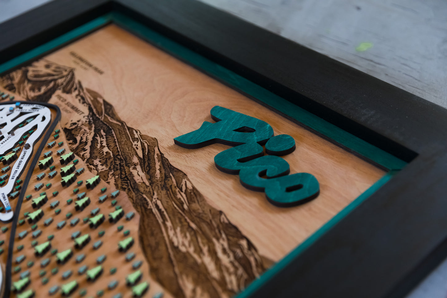 
                  
                    Pico Ski Map | Layered Wooden Ski Trail Map | Vermont Mountain Art | Pico Resort Decor | Ski House Wall Art
                  
                