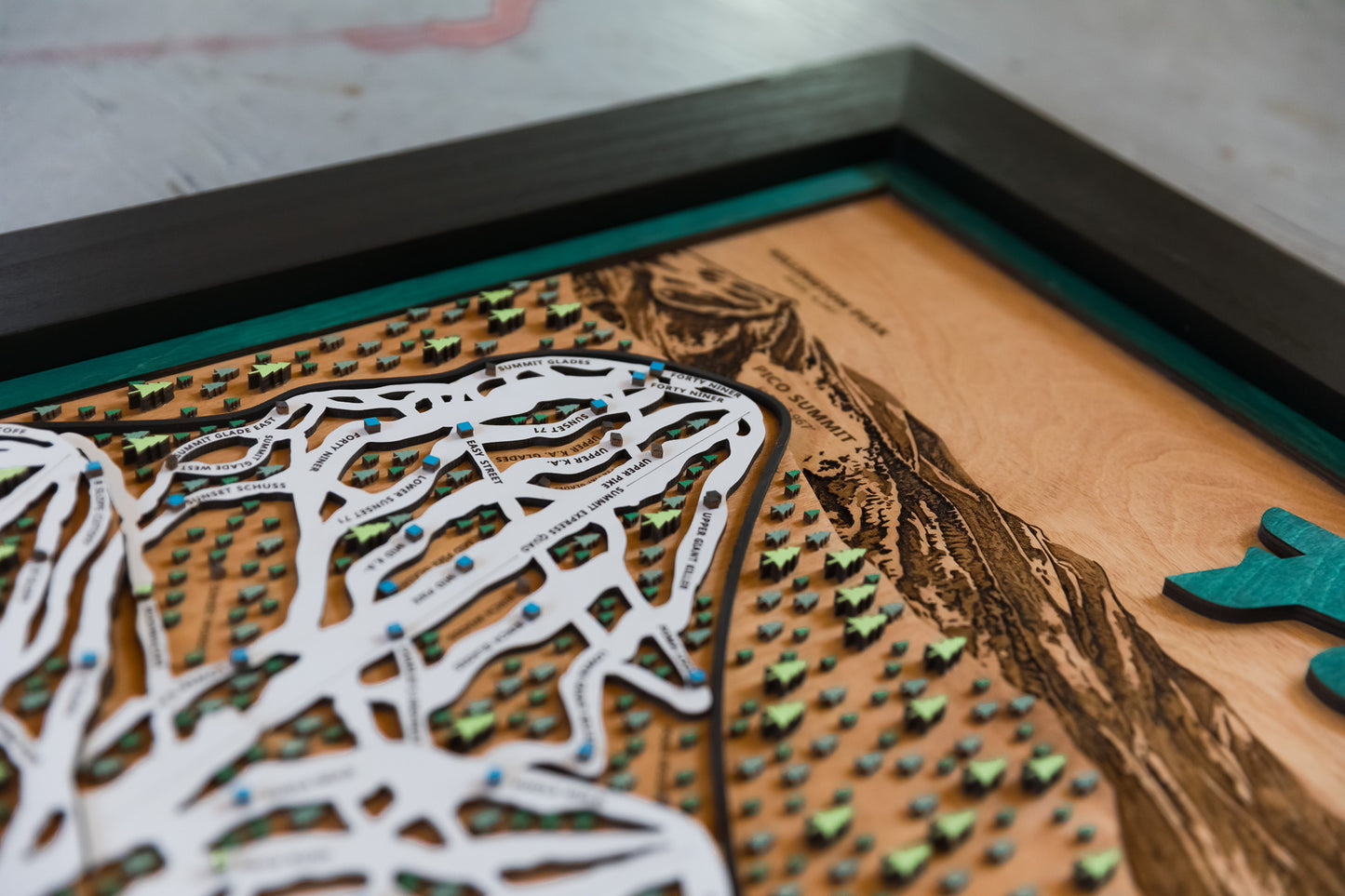 
                  
                    Pico Ski Map | Layered Wooden Ski Trail Map | Vermont Mountain Art | Pico Resort Decor | Ski House Wall Art
                  
                
