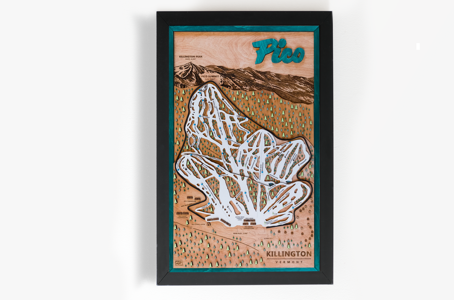 
                  
                    Pico Ski Map | Layered Wooden Ski Trail Map | Vermont Mountain Art | Pico Resort Decor | Ski House Wall Art
                  
                
