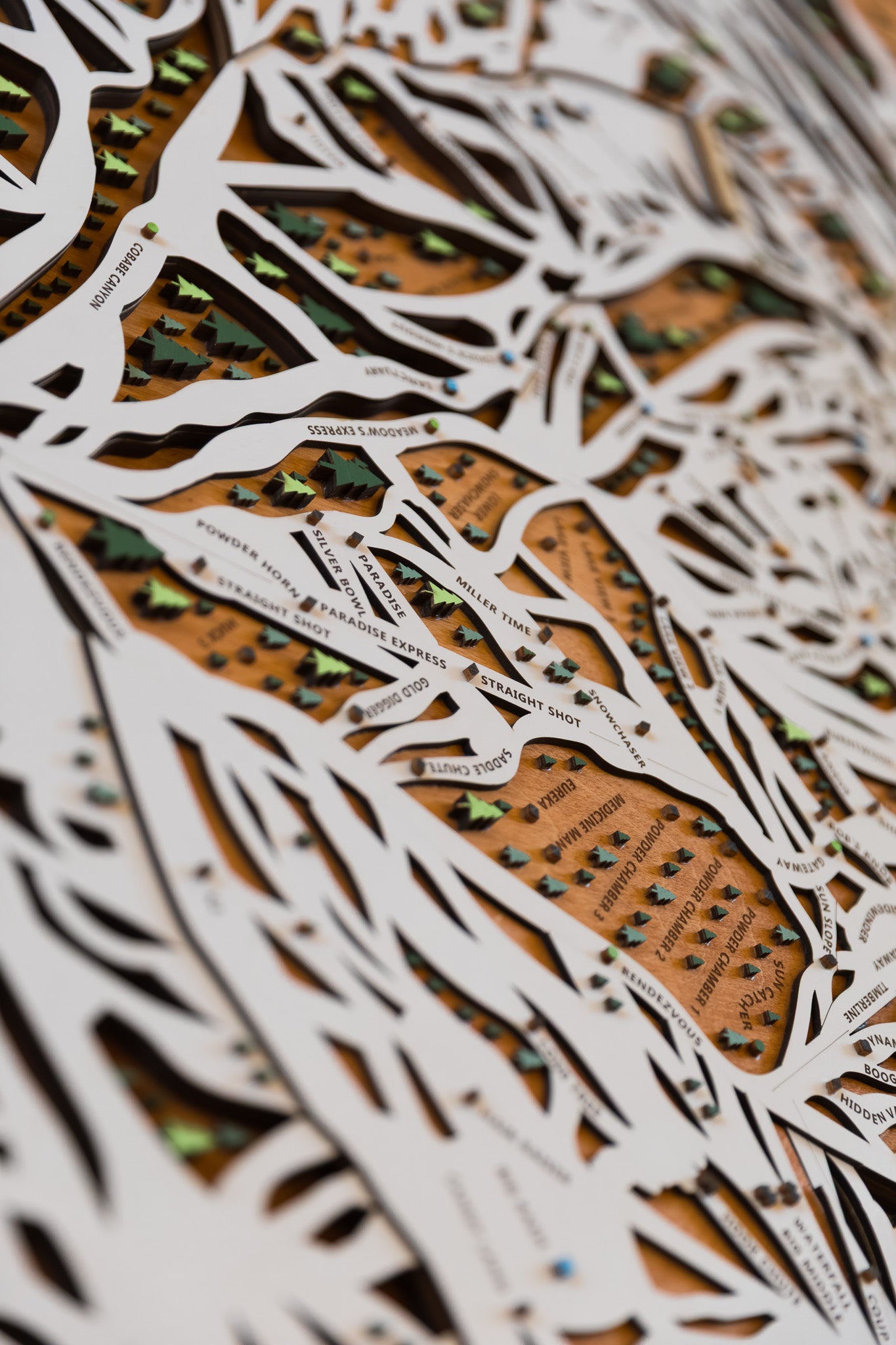 
                  
                    Powder Mountain Ski Map | Layered Wooden Ski Trail Map | Utah Mountain Art | Utah Ski Resort Decor | Ski House Wall Art
                  
                