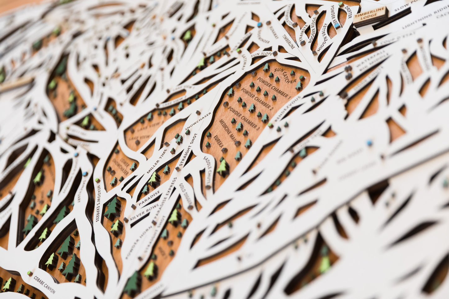 
                  
                    Powder Mountain Ski Map | Layered Wooden Ski Trail Map | Utah Mountain Art | Utah Ski Resort Decor | Ski House Wall Art
                  
                