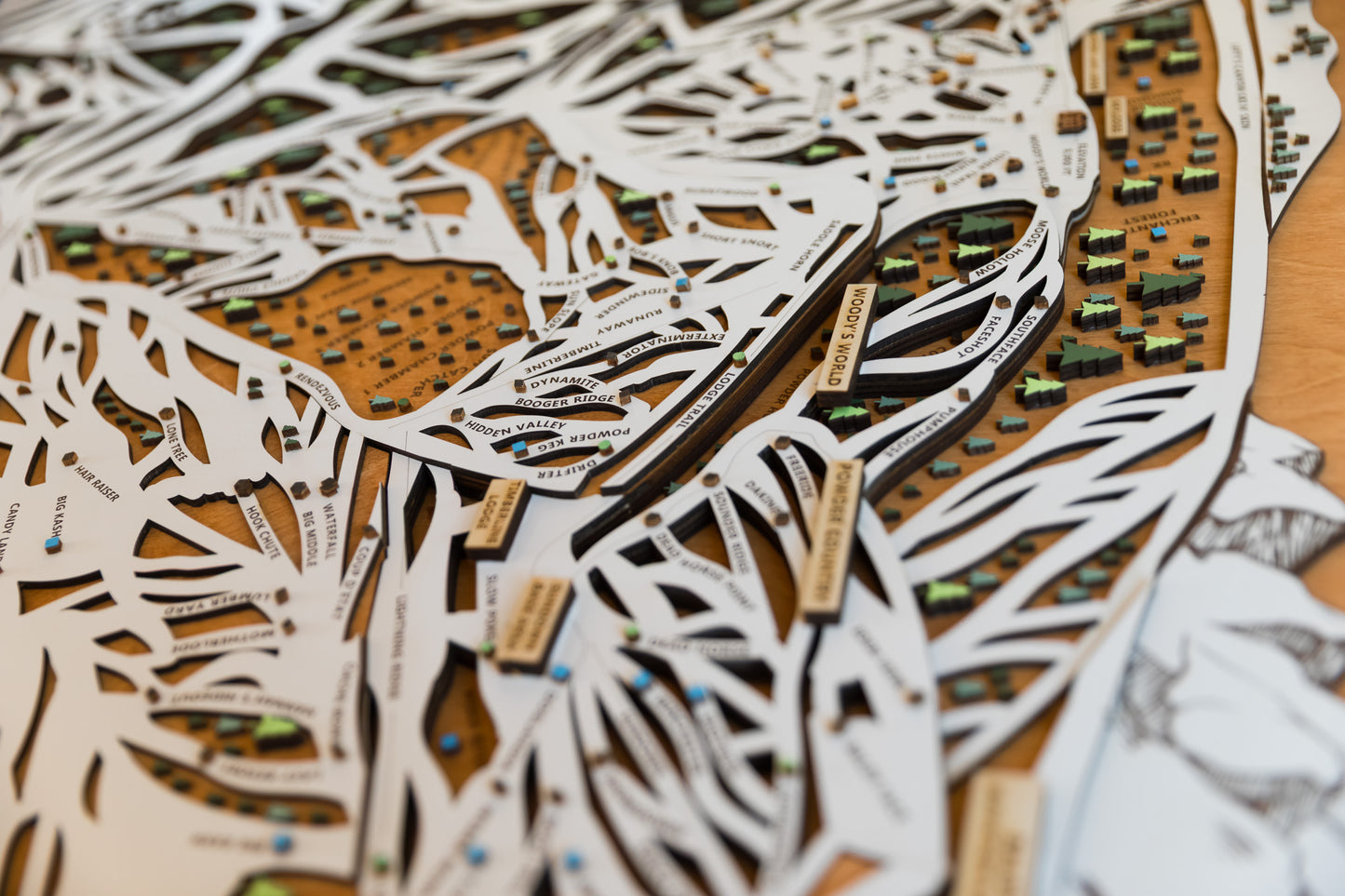 
                  
                    Powder Mountain Ski Map | Layered Wooden Ski Trail Map | Utah Mountain Art | Utah Ski Resort Decor | Ski House Wall Art
                  
                
