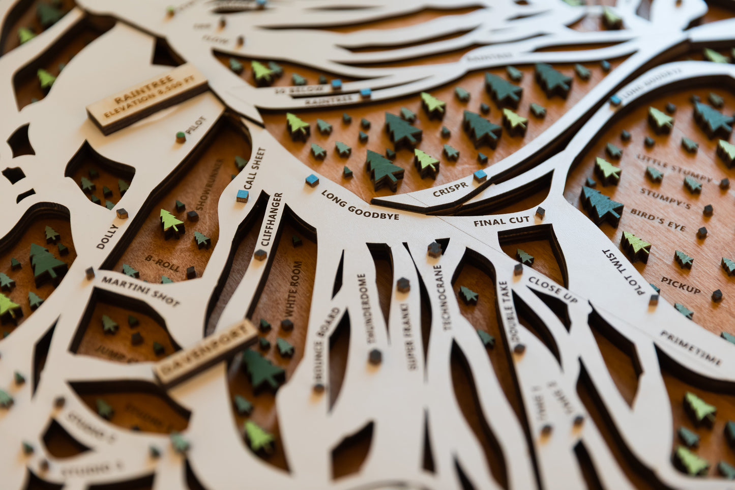 
                  
                    Powder Mountain Ski Map | Layered Wooden Ski Trail Map | Utah Mountain Art | Utah Ski Resort Decor | Ski House Wall Art
                  
                
