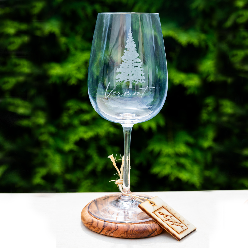 
                  
                    Vermont Pine Tree Etched Wine Glass - 17 oz
                  
                