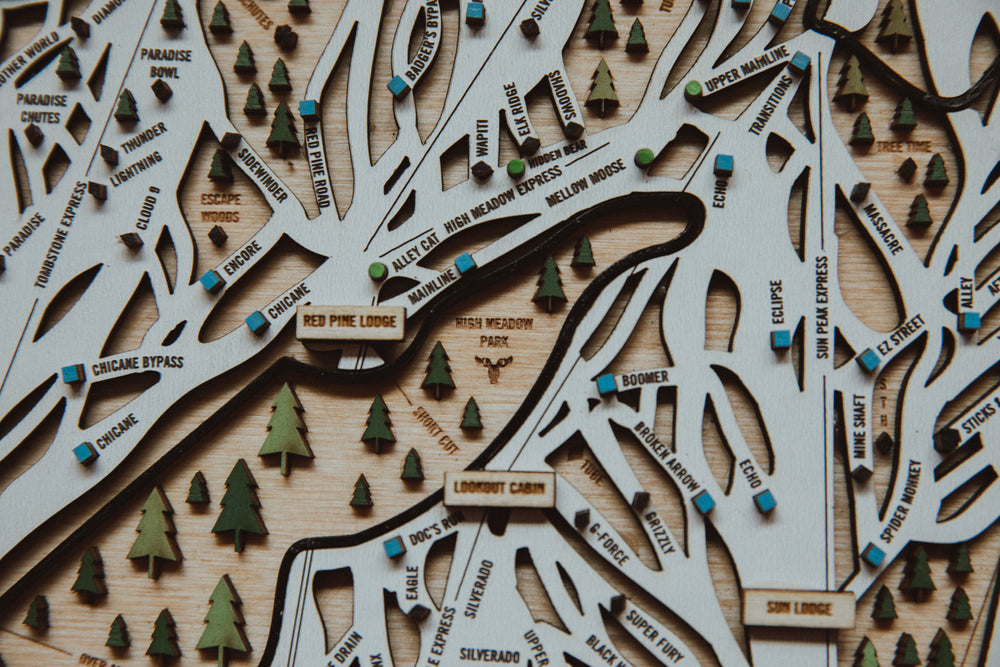 
                  
                    Park City, Utah Wooden Ski map featuring over 330 ski trails 3D Ski Art Alpine Drift
                  
                