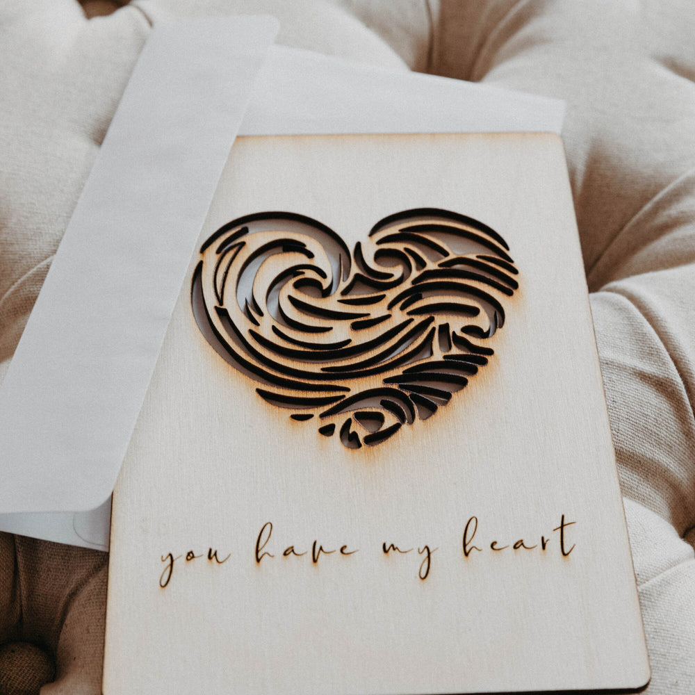 
                  
                    Valentine's Day Card | Wooden Card | Unique Card | You have my heart | Cute card
                  
                