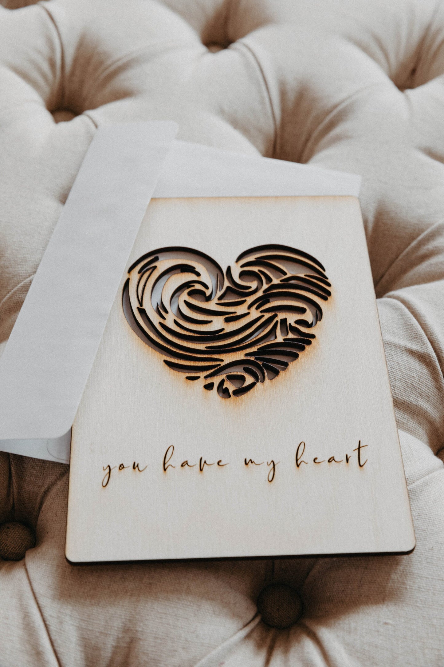 
                  
                    Valentine's Day Card | Wooden Card | Unique Card | You have my heart | Cute card
                  
                