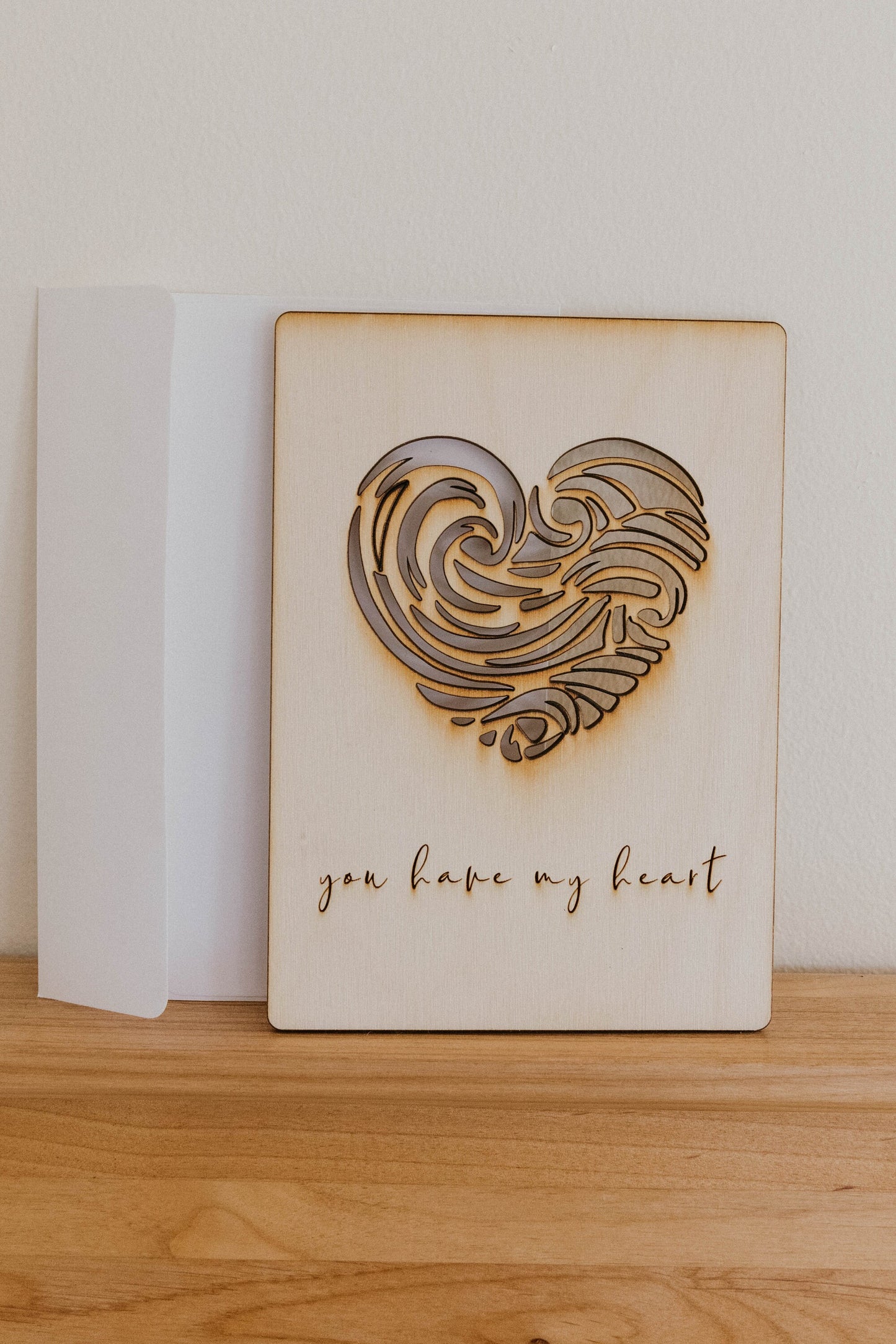 
                  
                    Valentine's Day Card | Wooden Card | Unique Card | You have my heart | Cute card
                  
                