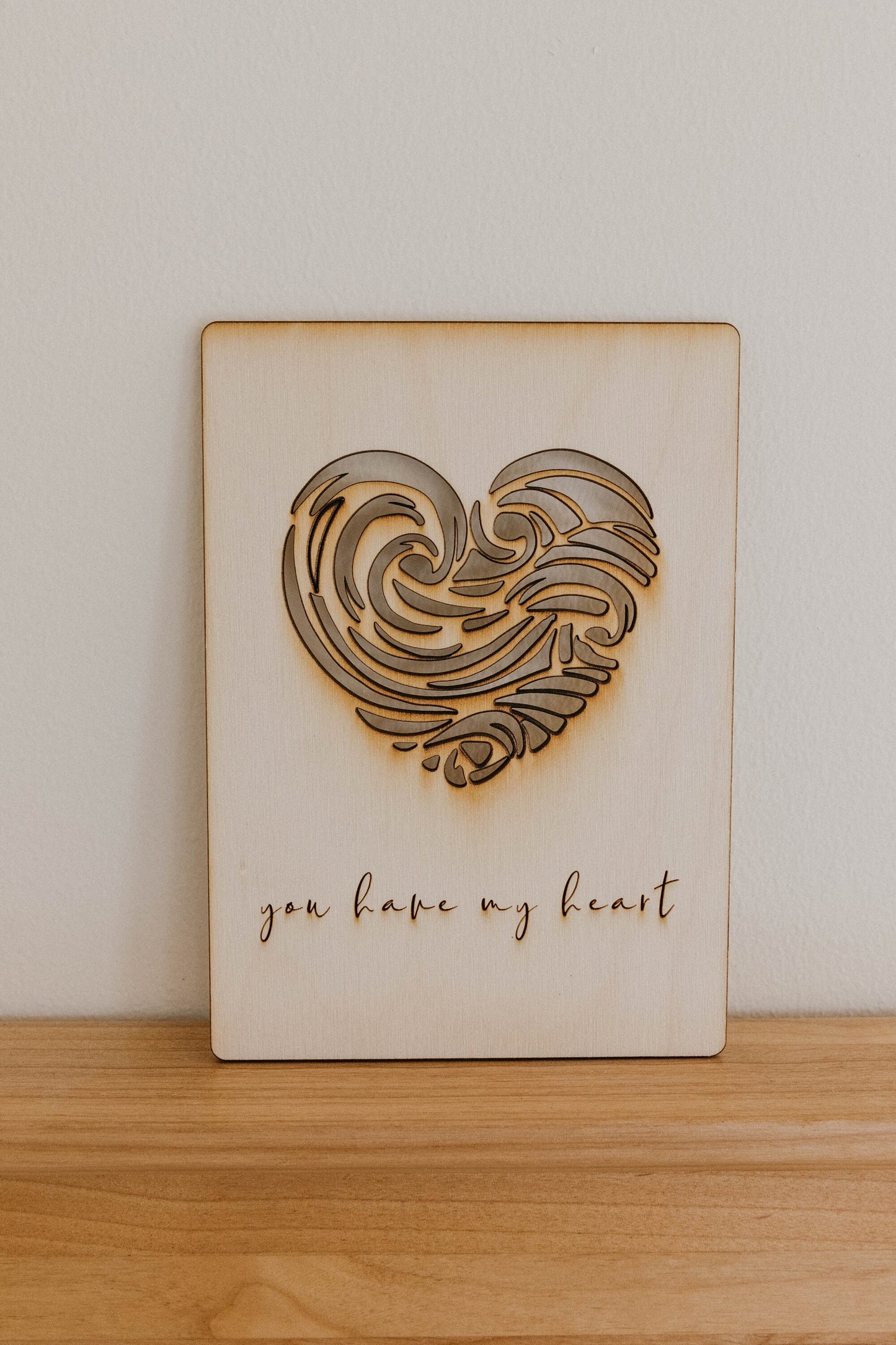 
                  
                    Valentine's Day Card | Wooden Card | Unique Card | You have my heart | Cute card
                  
                