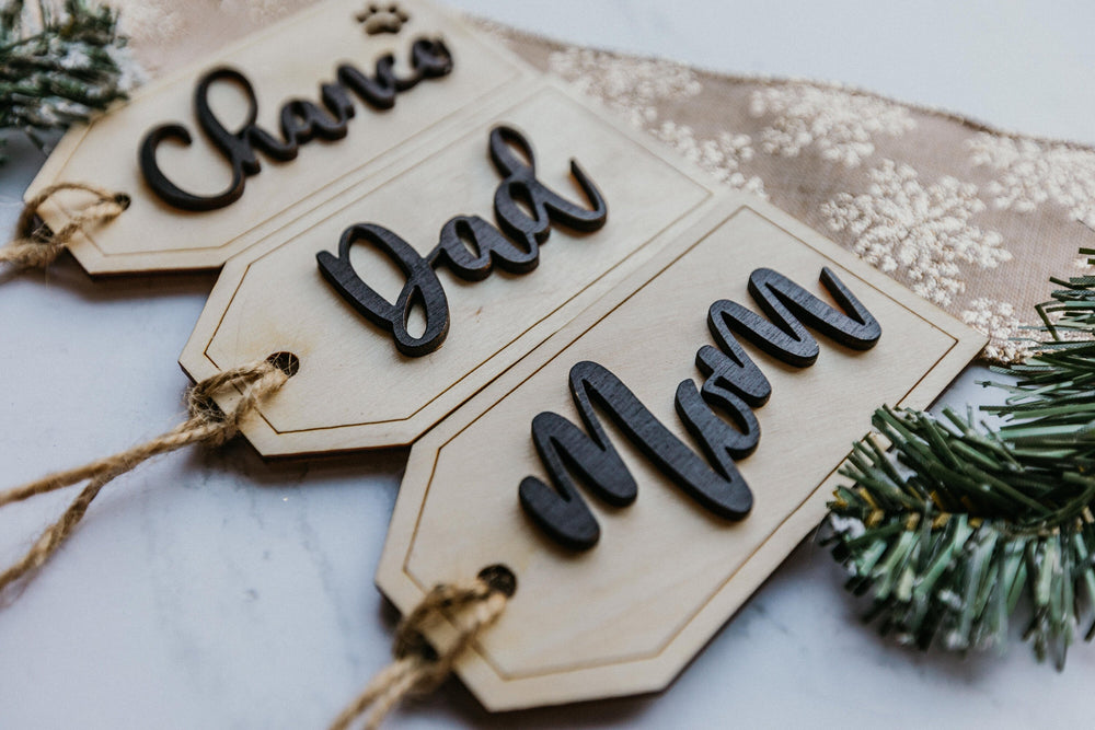 Stocking Tags | Christmas Tags | Custom Tags | Gift Tags | Wooden Tags