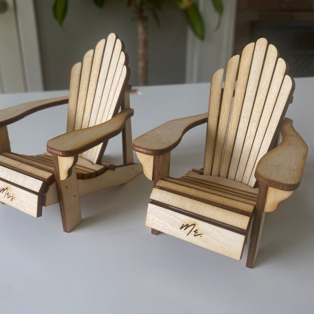 
                  
                    SVG and AI Digital File Mini Adirondack Chair Cake Topper | Glowforge Ready
                  
                