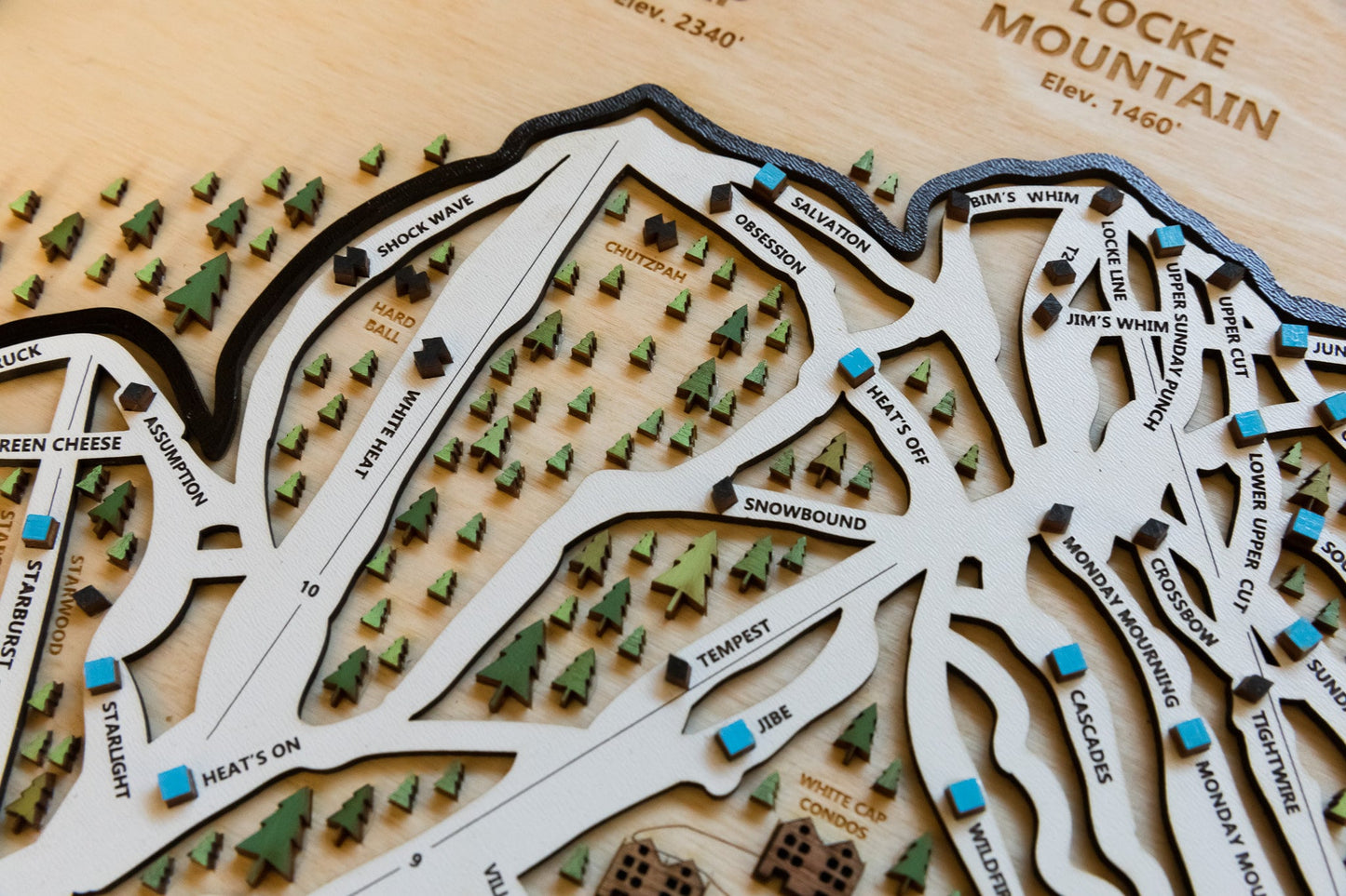 
                  
                    Sunday River Maine Wooden Ski Map Art Gift for Skiers and Riders
                  
                