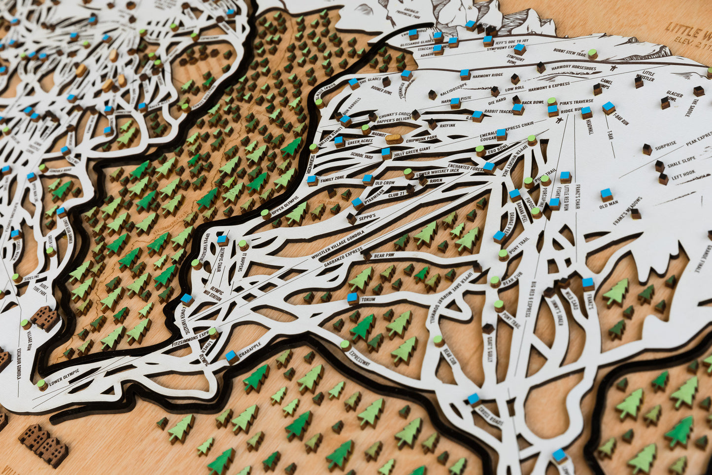 
                  
                    Whistler Blackcomb - British Columbia Wooden Winter Map
                  
                