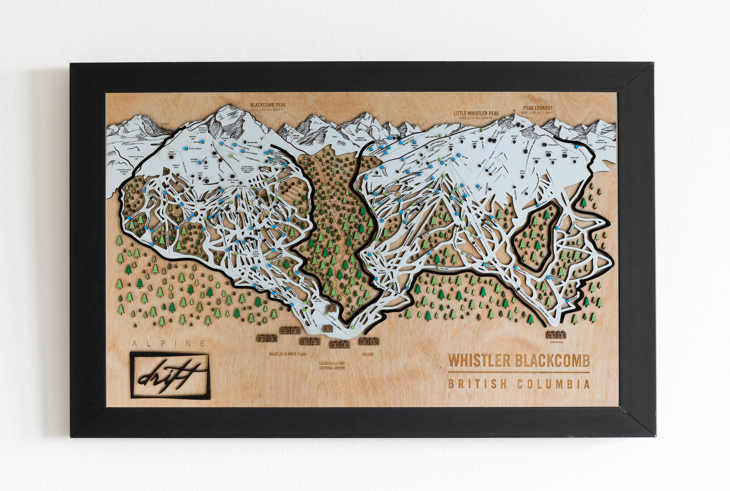 
                  
                    Whistler Blackcomb - British Columbia Wooden Winter Map
                  
                