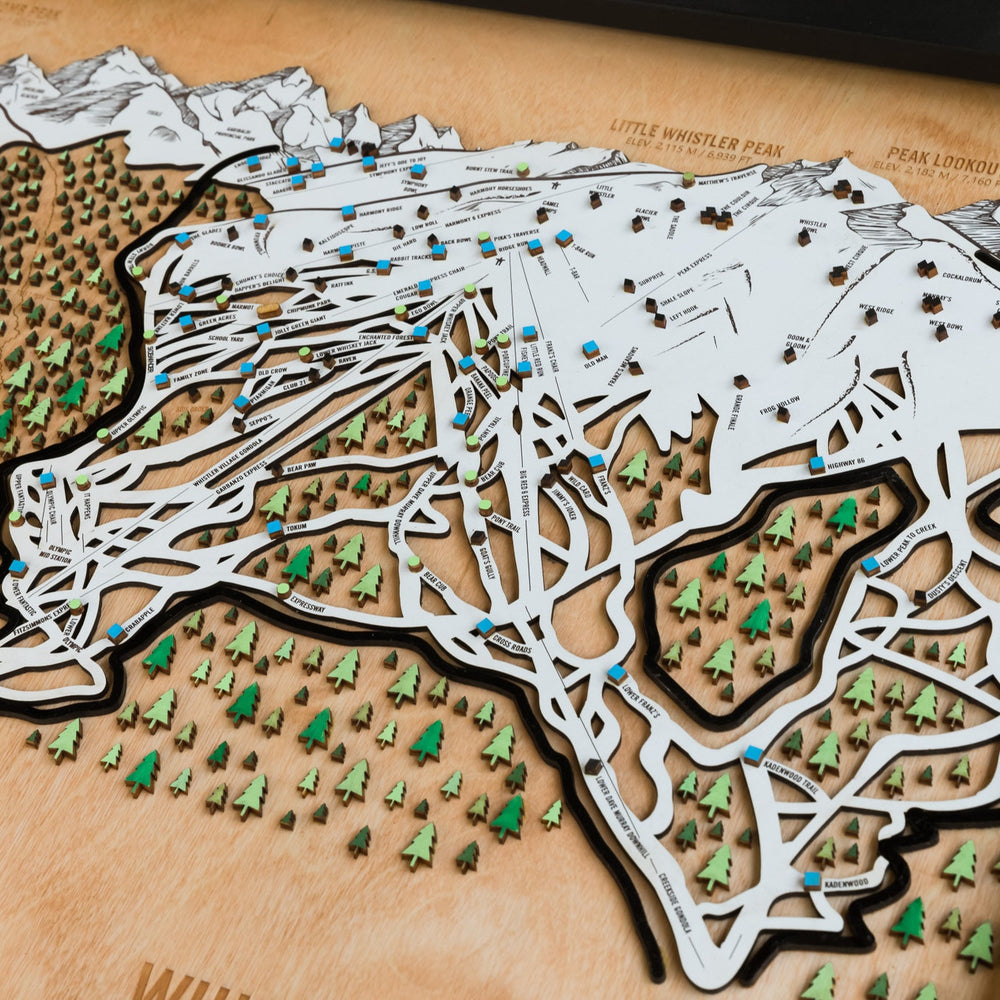 
                  
                    Whistler Blackcomb - British Columbia Wooden Winter Map
                  
                