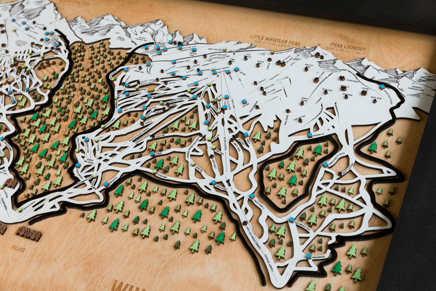 
                  
                    Whistler Blackcomb - British Columbia Wooden Winter Map
                  
                