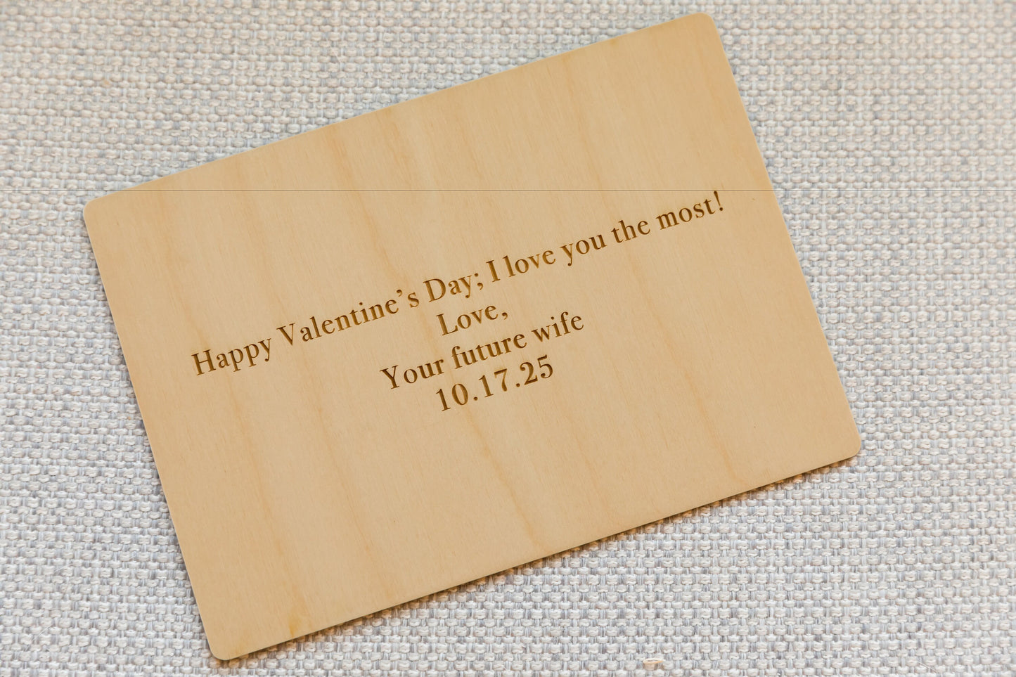 
                  
                    Fishing gift wooden card for valentine&#39;s day or anniversary
                  
                