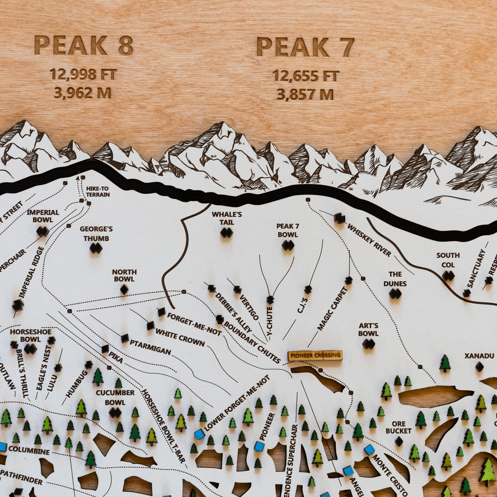 
                  
                    Breckenridge Colorado Wooden Ski map gift
                  
                