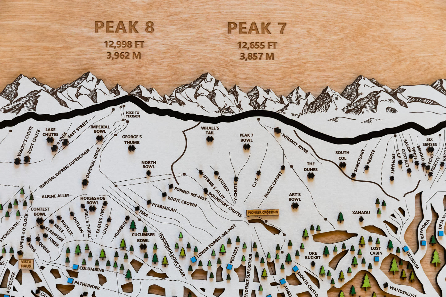 
                  
                    Breckenridge Colorado Wooden Ski map gift
                  
                